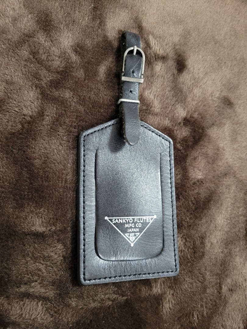 極美品‼️超レア★三響フルート製作所 × PORTER 本革 ネームタグ 黒革