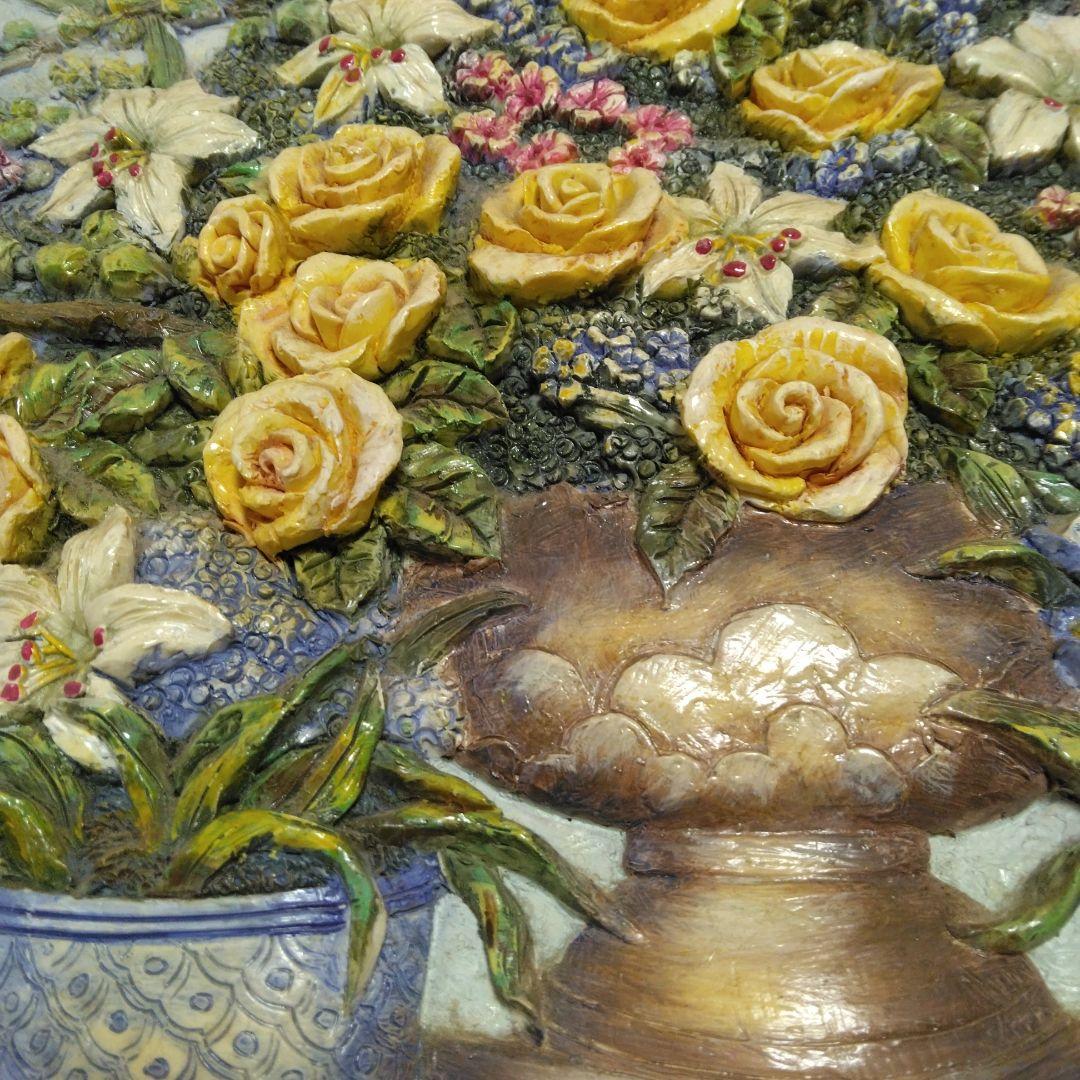 立体的な花の絵画