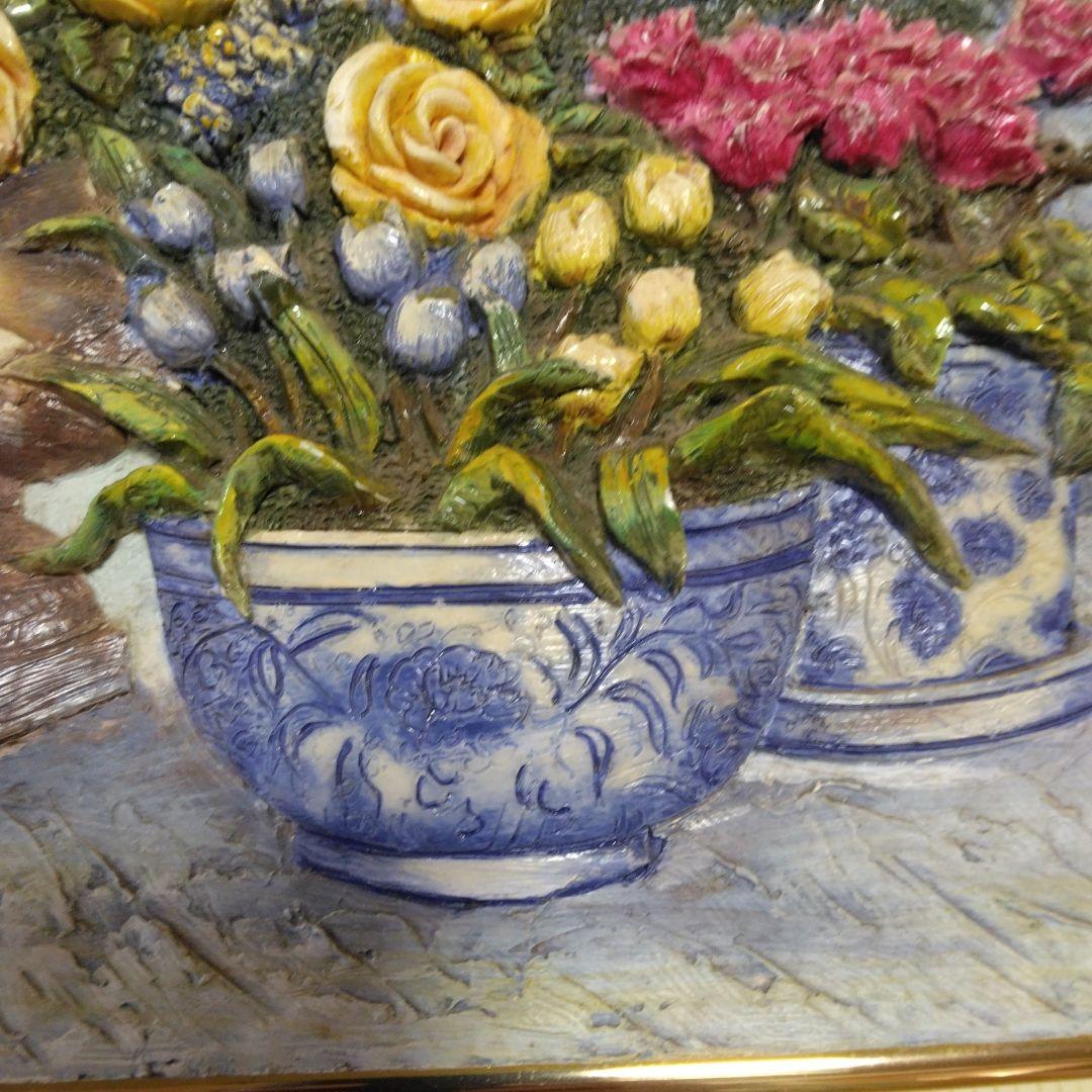 立体的な花の絵画