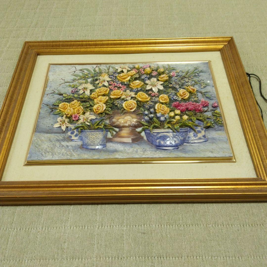 立体的な花の絵画