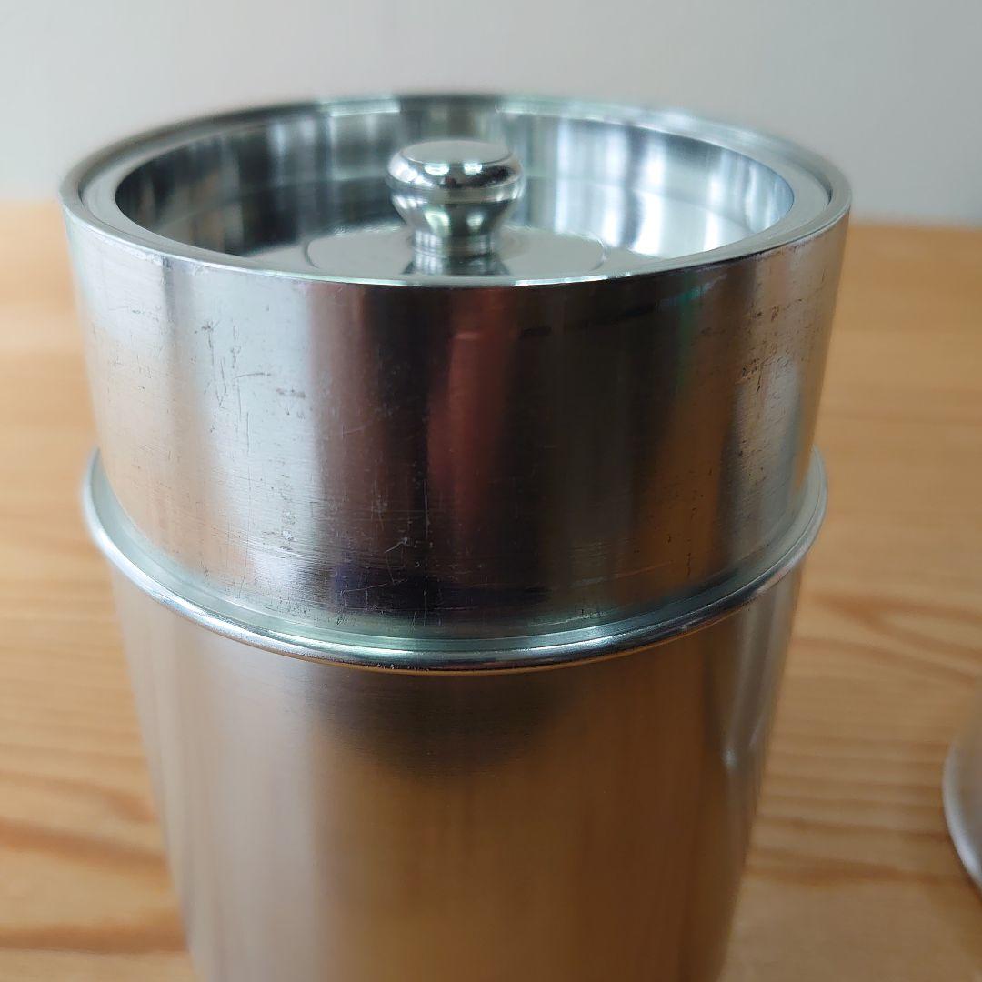 鍛栄工房 純錫茶筒 金属工芸　茶道具　煎茶道具　茶葉入れ　レア　美品