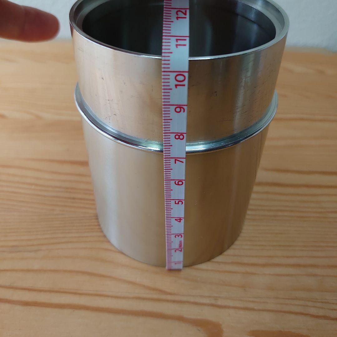 鍛栄工房 純錫茶筒 金属工芸　茶道具　煎茶道具　茶葉入れ　レア　美品