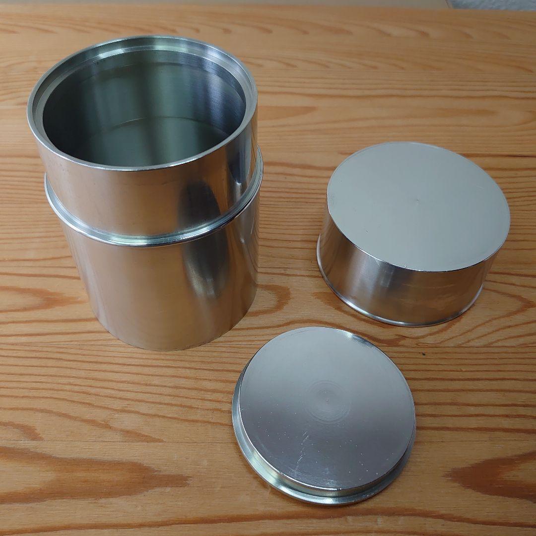 鍛栄工房 純錫茶筒 金属工芸　茶道具　煎茶道具　茶葉入れ　レア　美品