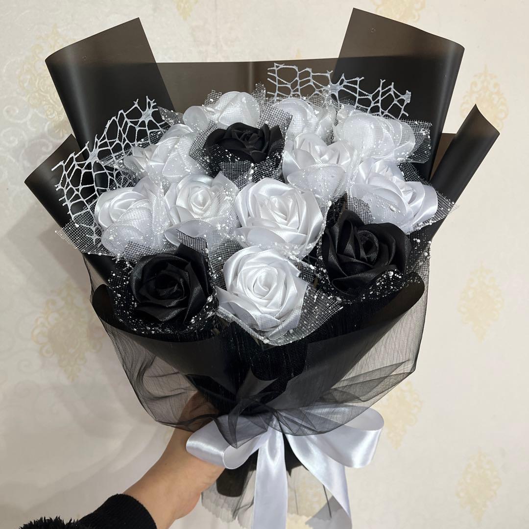 13本バラブーケ 　リボン薔薇 枯れない薔薇 プレゼント お祝い　好きな人へ