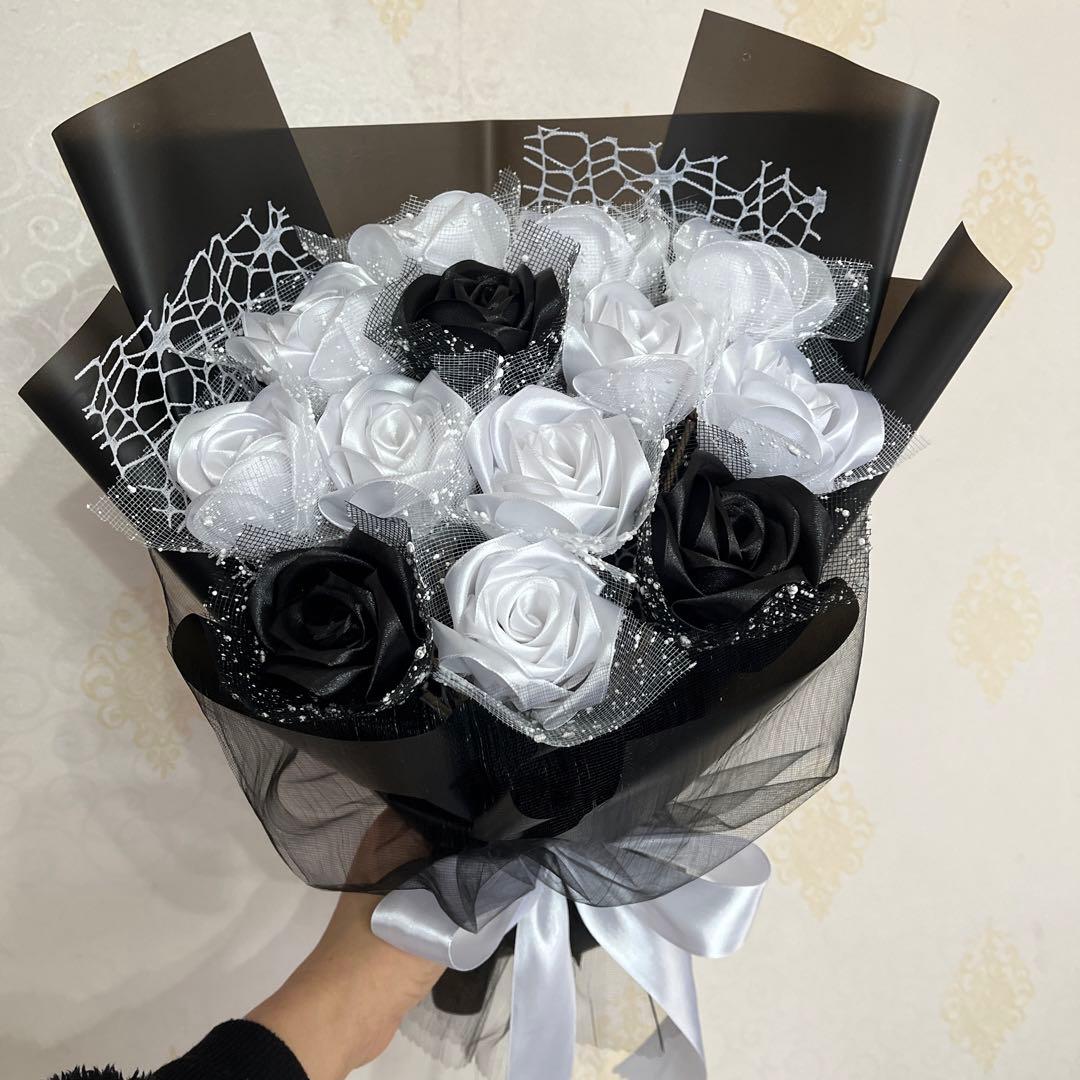 13本バラブーケ 　リボン薔薇 枯れない薔薇 プレゼント お祝い　好きな人へ