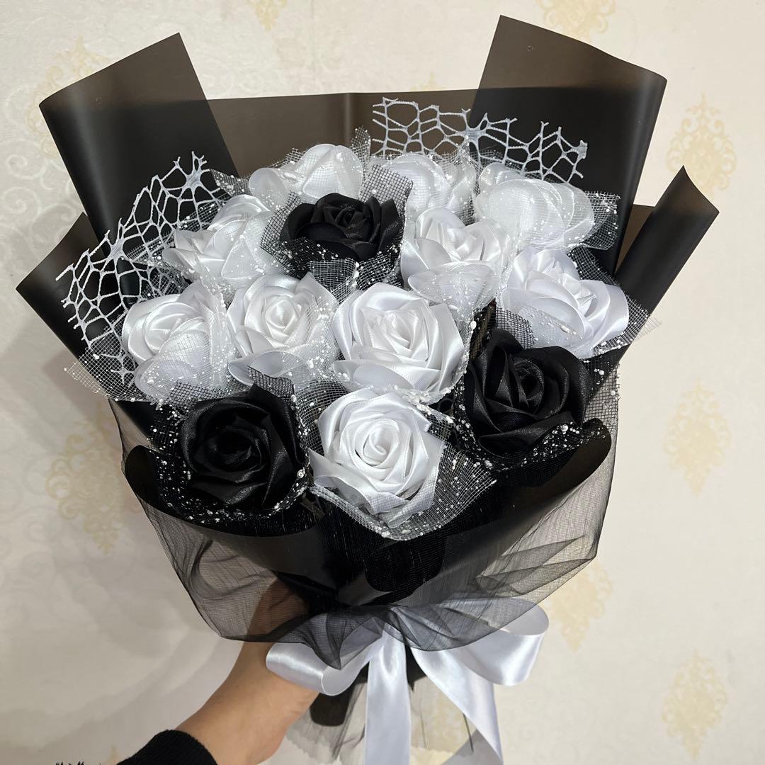13本バラブーケ 　リボン薔薇 枯れない薔薇 プレゼント お祝い　好きな人へ