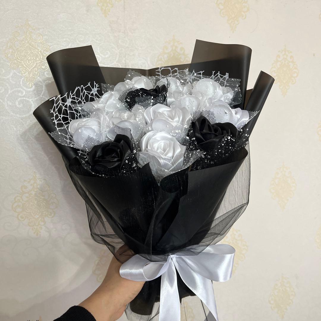 13本バラブーケ 　リボン薔薇 枯れない薔薇 プレゼント お祝い　好きな人へ