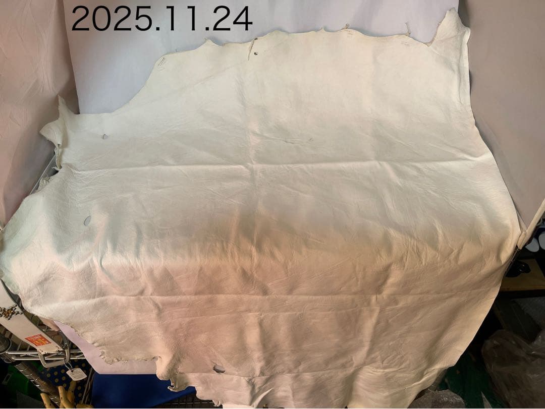 ディアスキン(鹿革)ハンパ　白