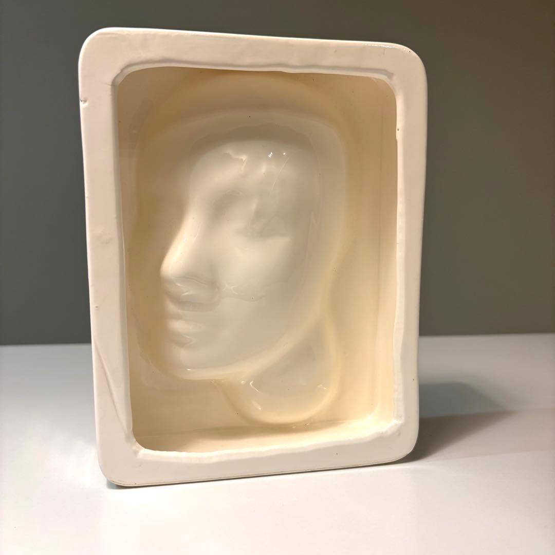 顔型のオブジェ モールド ヴィンテージ アート スペースエイジ
