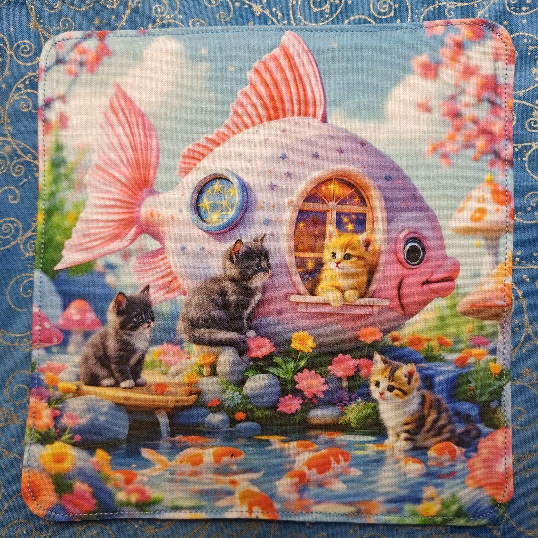 yourelia　4重ハンカチ　ポメラニアンちゃん柄　18枚