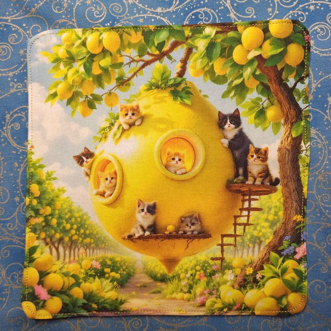 yourelia　4重ハンカチ　ポメラニアンちゃん柄　18枚