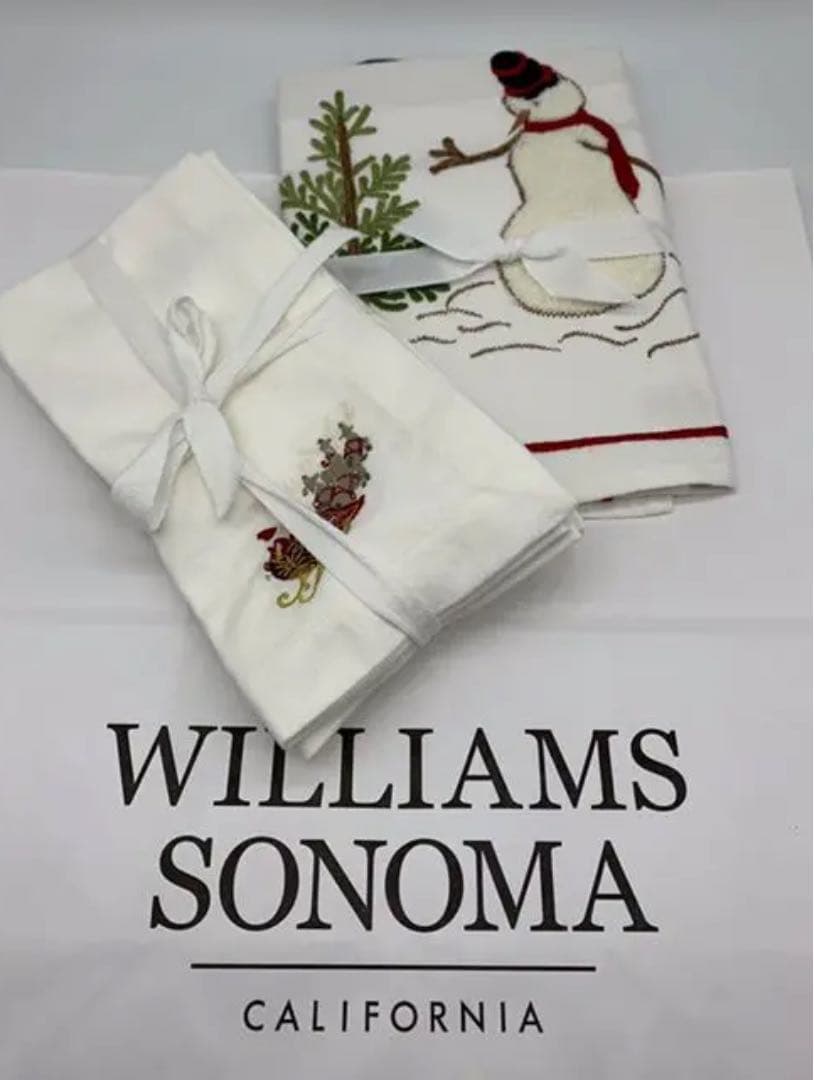 【新品】Williams Sonoma　キッチンタオル１枚＆ナプキン４枚セット