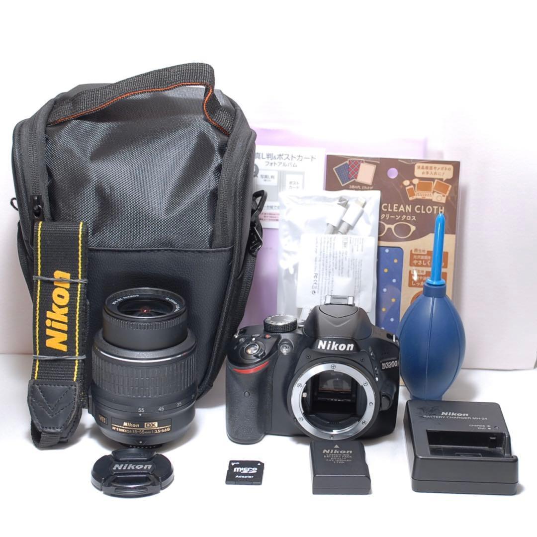 美品✨Nikon D3200✨シングルレンズ✨初心者セット✨スマホ転送◎