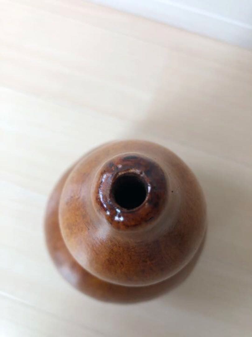 【美品】 漆塗りひょうたん （拭き漆/茶色） 大ひょうたん J011 縁起物