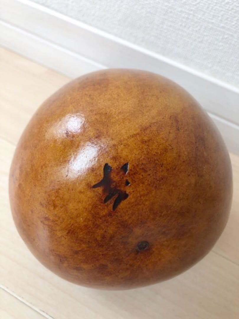 【美品】 漆塗りひょうたん （拭き漆/茶色） 大ひょうたん J011 縁起物