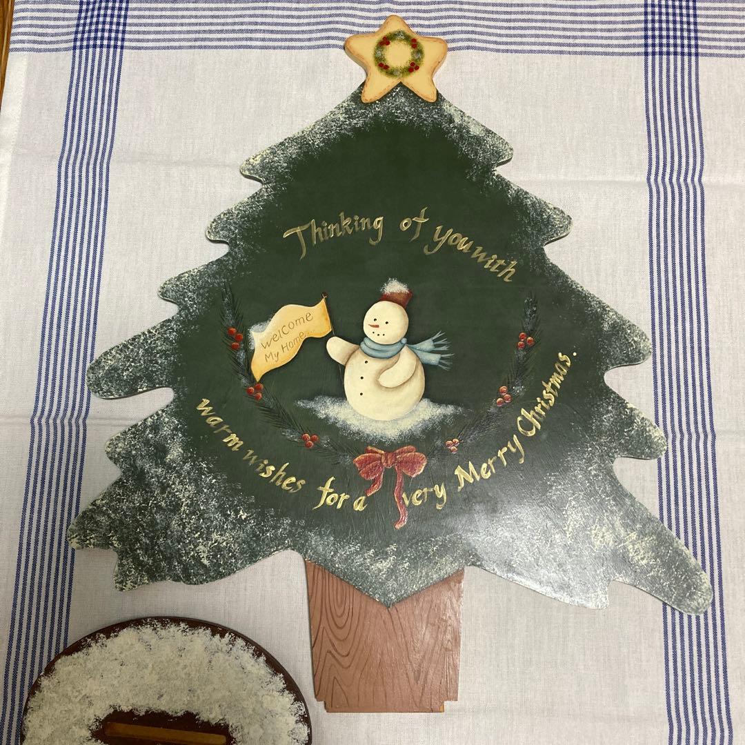 トールペイント　クリスマスツリー&サンタ