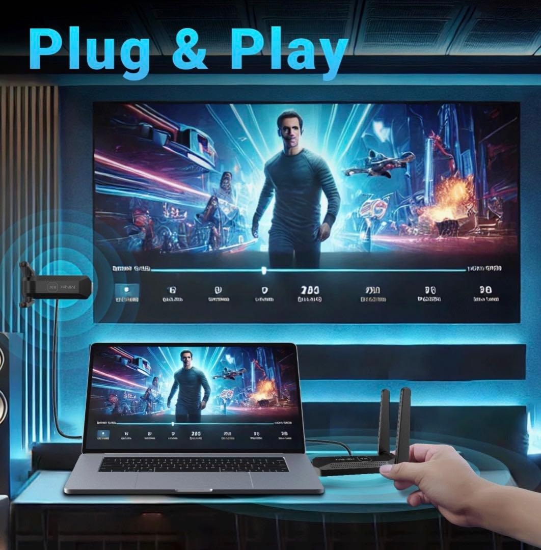 MINIX NEO B14 ワイヤレス HDMI 送受信機セット USB-C対応