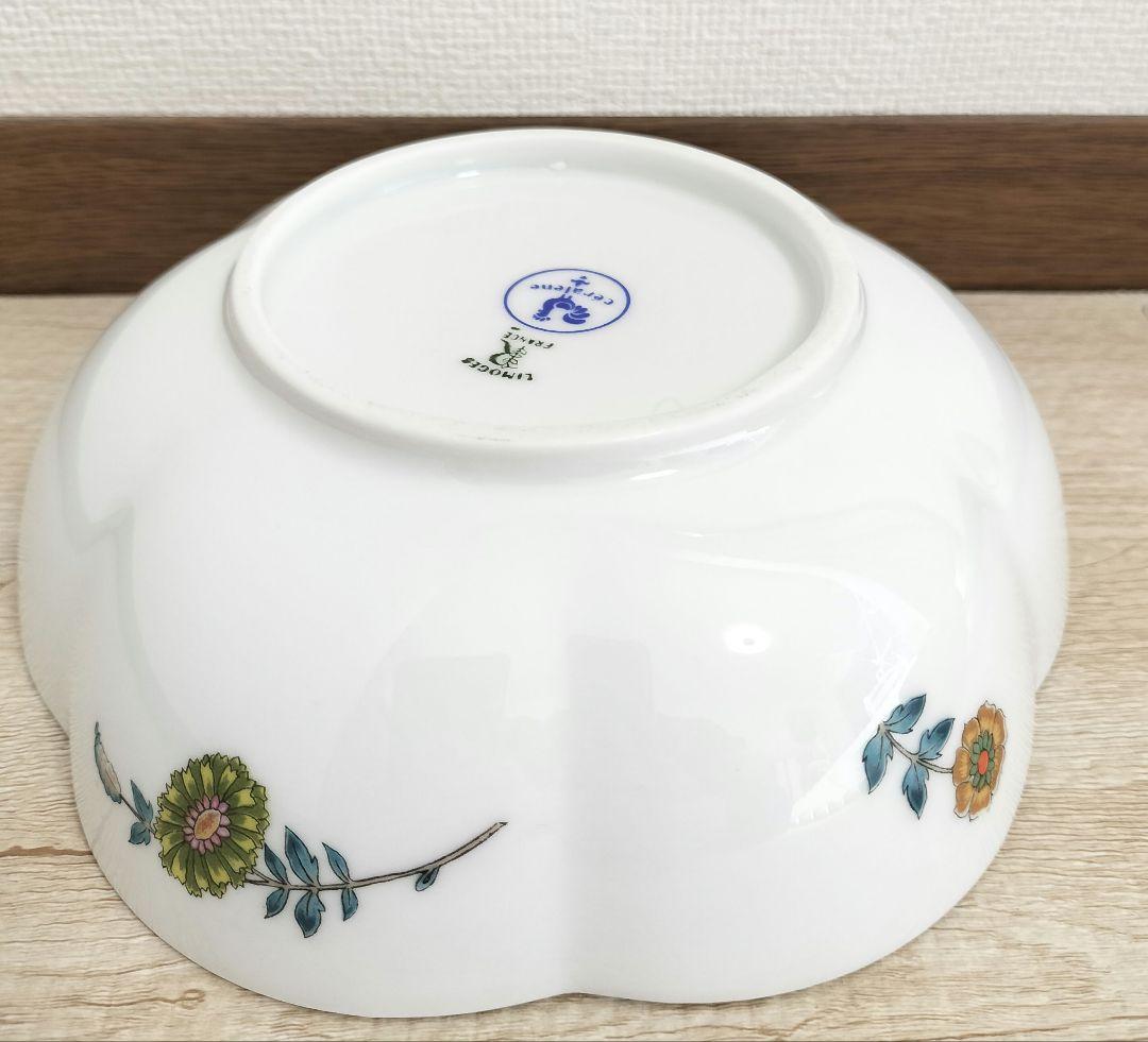 お値下げしました、3枚組　ヴィンテージ 　リモージュ　セラレンアネモネ　ボウル