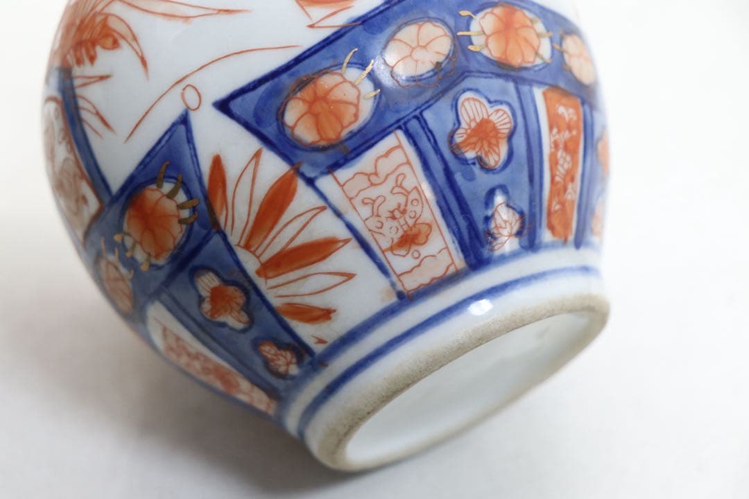 江戸　伊万里　色絵瓢箪形瓶　アンティーク　送料込み269322