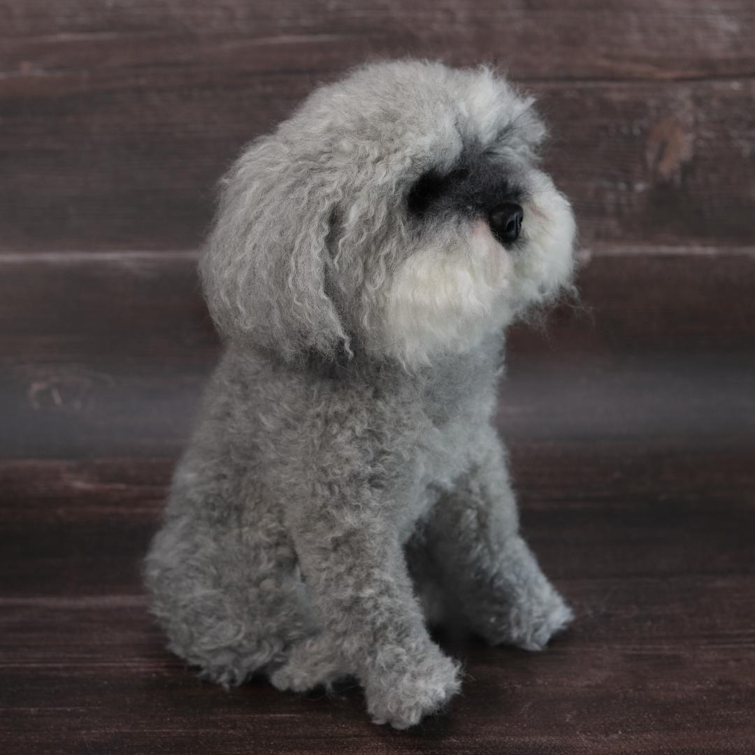 わんたさんさま専用　羊毛フェルト　犬　シュナウザー　Ｌサイズ　オーダー
