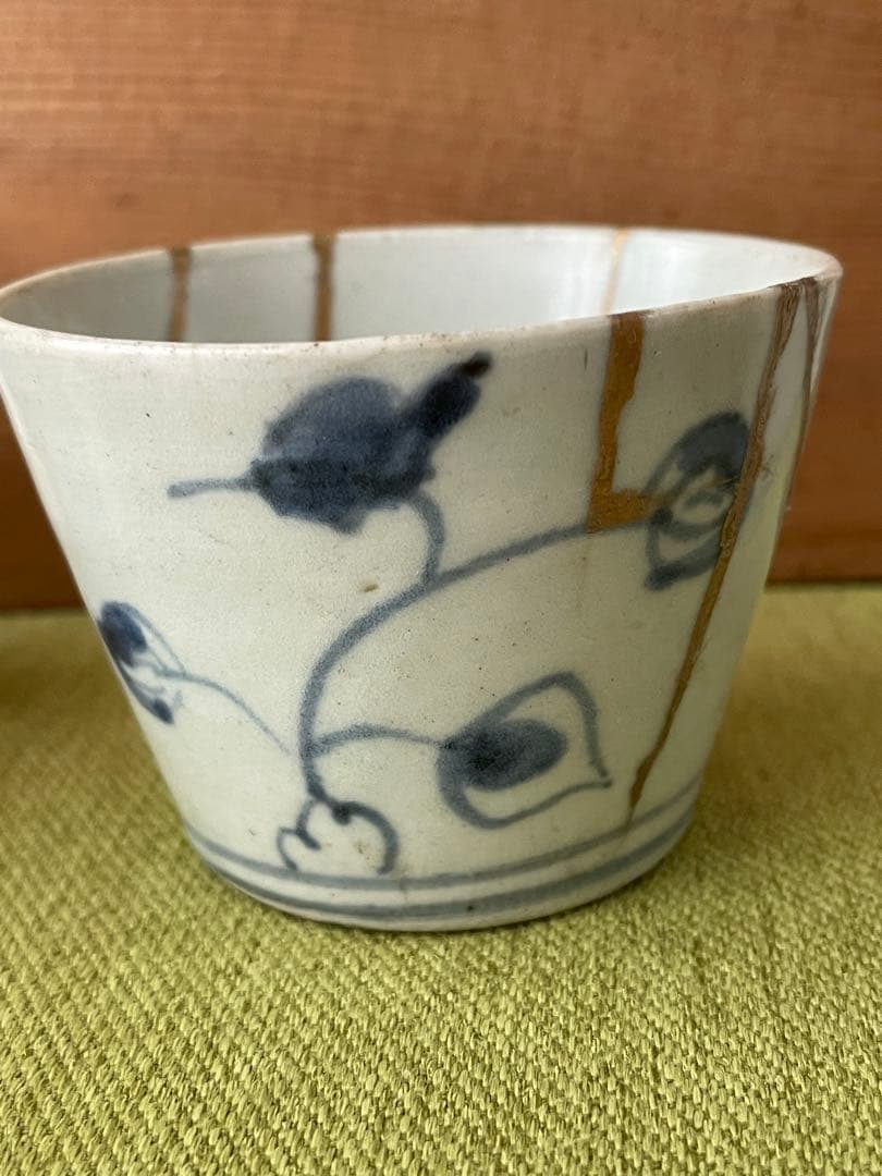 古伊万里　染付猪口5客 共箱 骨董