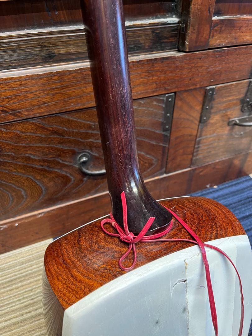 古い 紫檀三味線