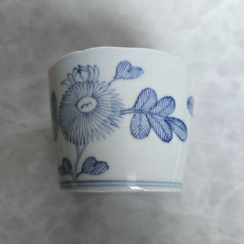 無傷　完品　古伊万里　染付　猪口　蕎麦猪口　江戸時代　向付　骨董　アンティーク