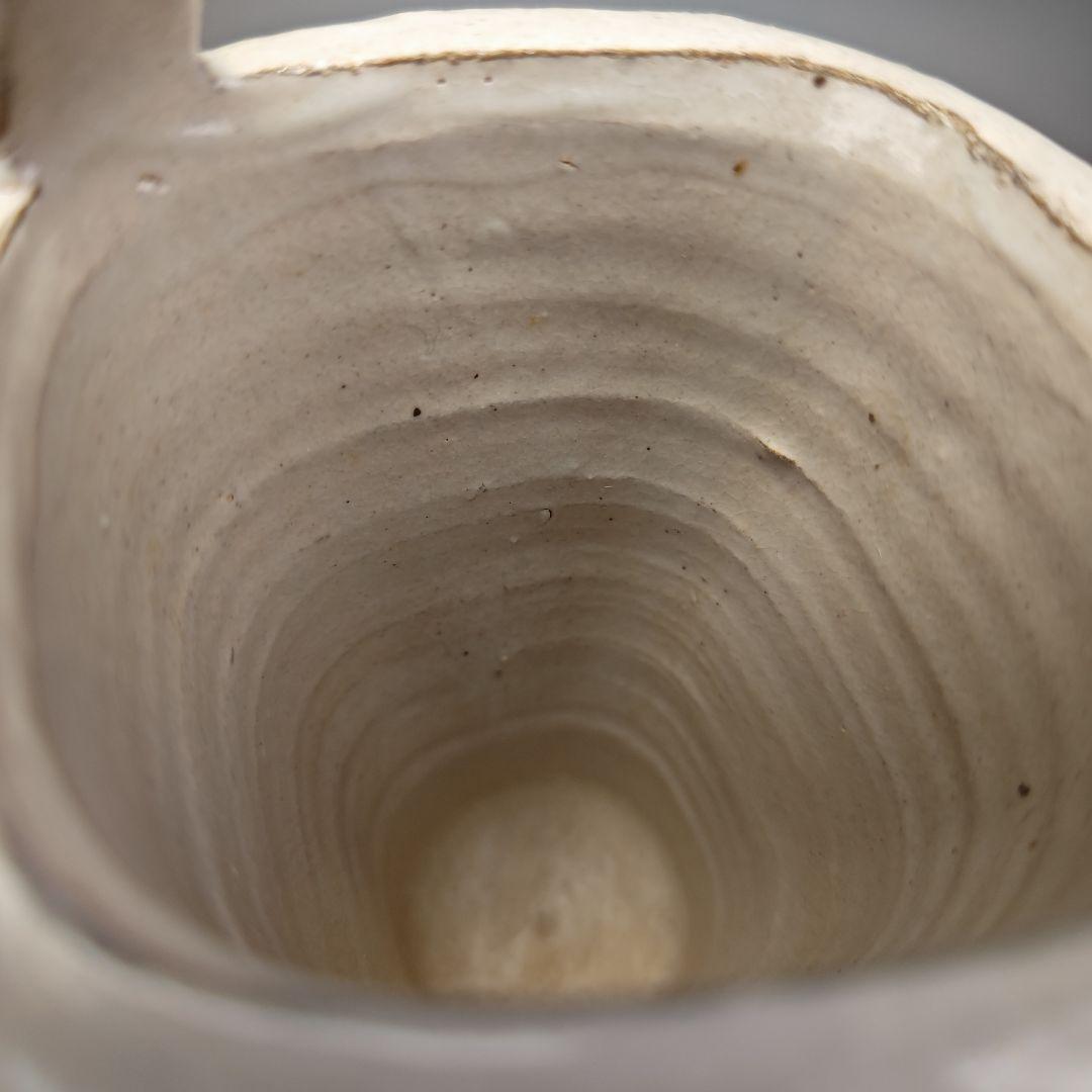 ウ328 花瓶『真清水徹造』『鉄釉　粉引花入　花器　共箱』茶道具