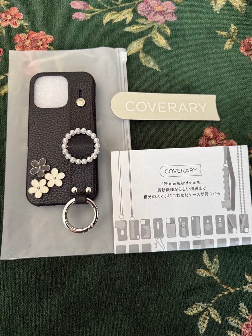 COVERARY フラワー装飾付きスマホケース　新品未使用