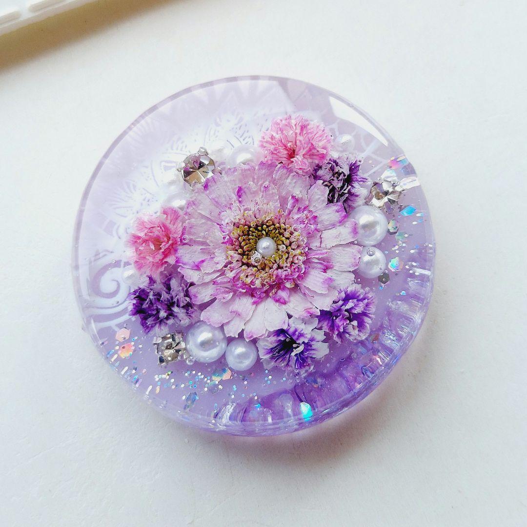 【1751】レジン　マトリカリア　ヘアゴム　ポニーフック　ブロ―チ　ハンドメイド