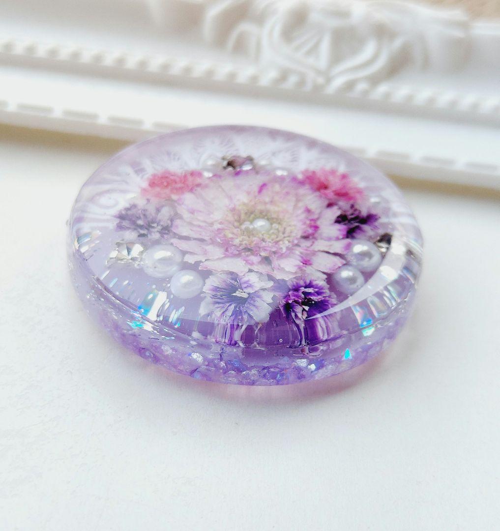 【1751】レジン　マトリカリア　ヘアゴム　ポニーフック　ブロ―チ　ハンドメイド