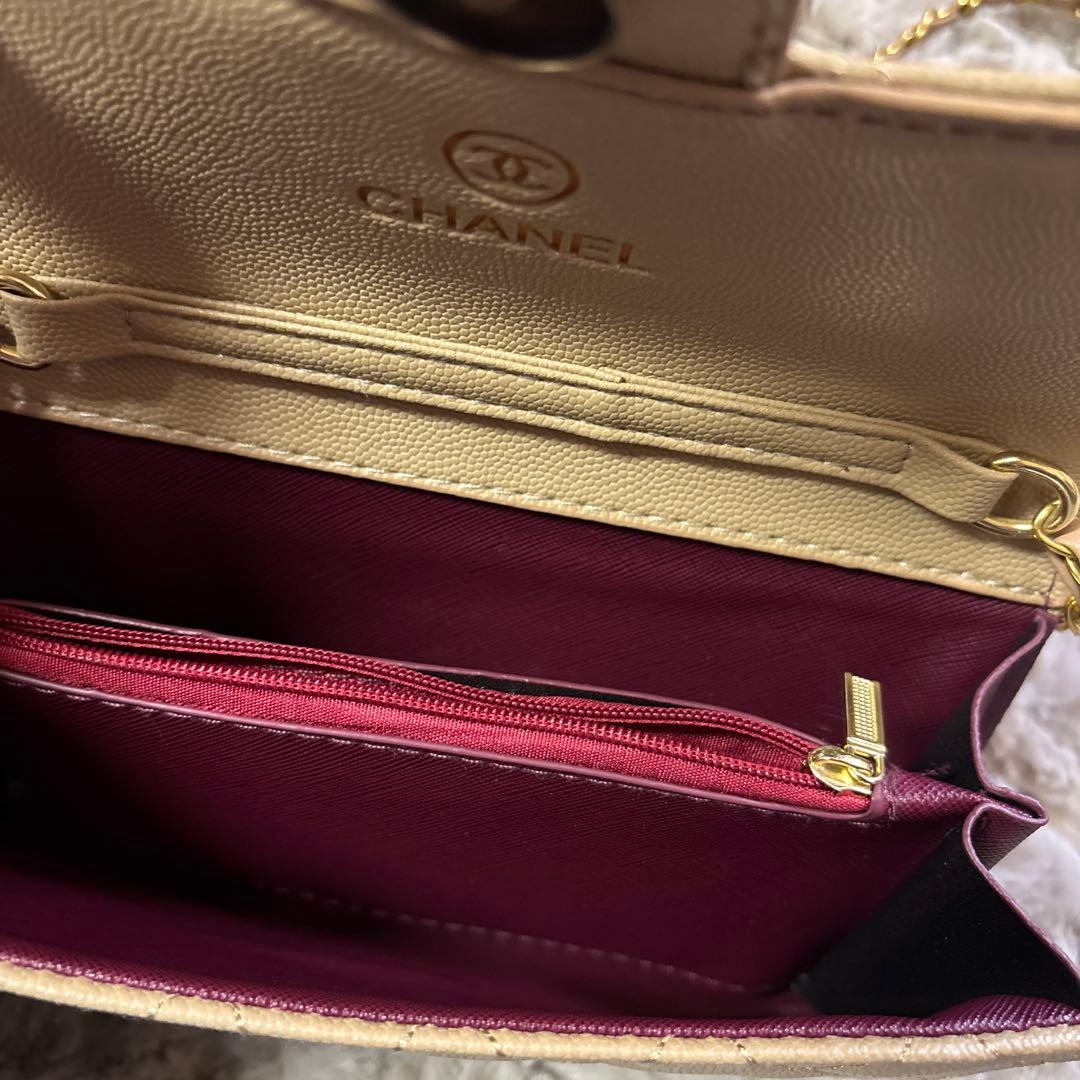 新品未使用　ノベルティ　ショルダーバック　ウォレット　ベージュ