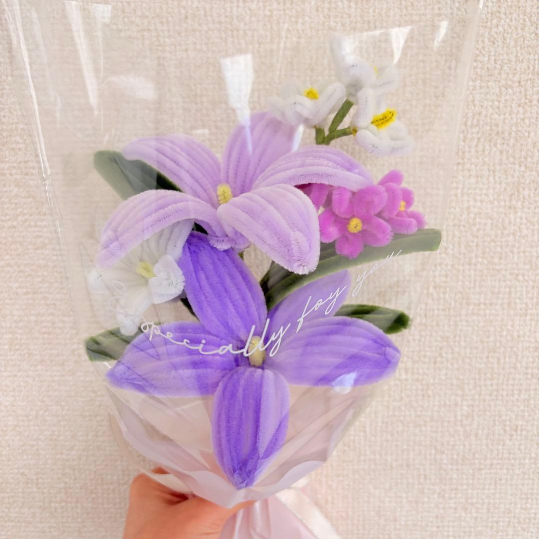 ＼もこもこモールフラワーのミニブーケ／