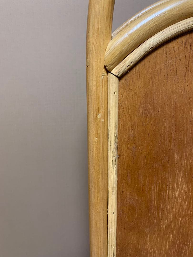 オールドラタン　回転式 スタンドミラー 姿見鏡 全身鏡 回転鏡 シューズラック