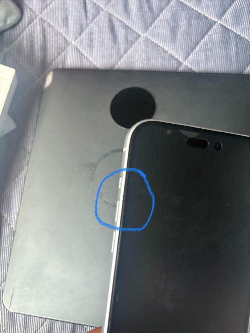 Apple iPhone 15 plus ホワイト ブルー 128GB 91%