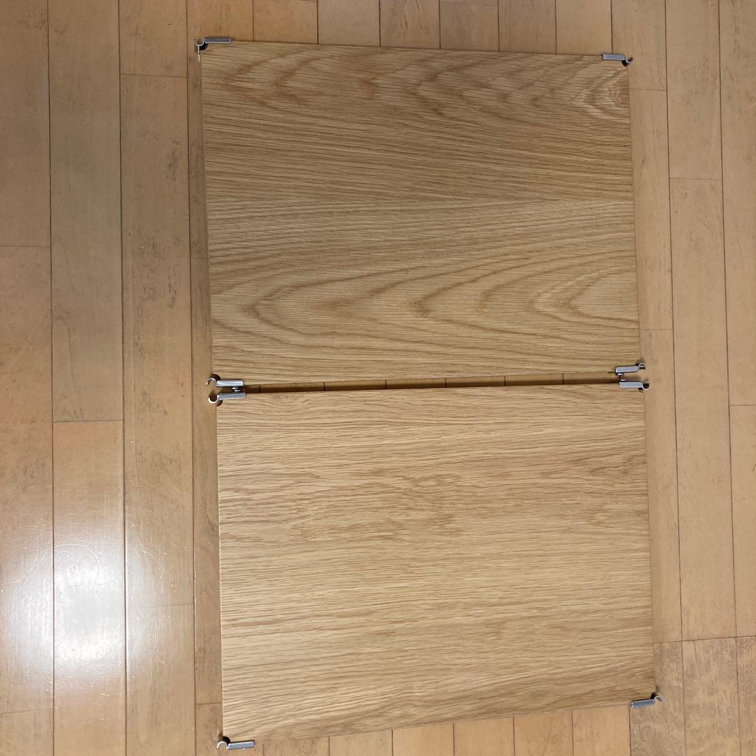 ★無印良品★ ステンレスユニットシェルフ大　オーク材棚セット