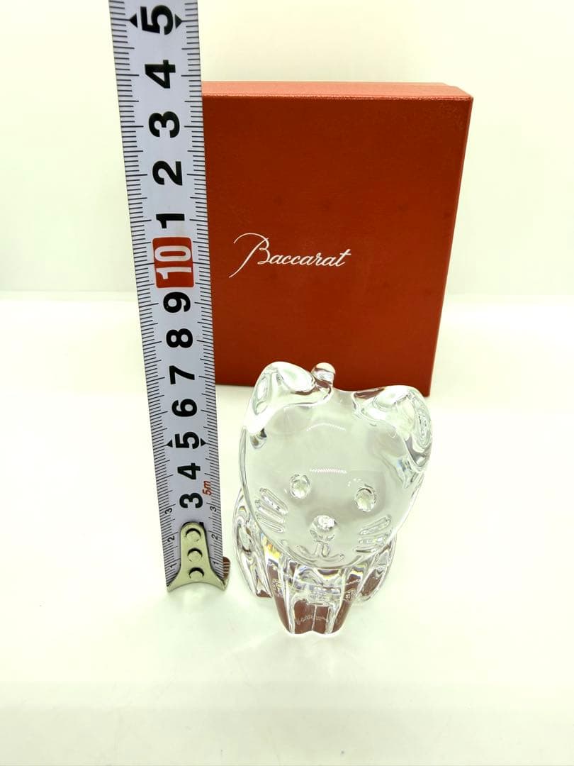 Baccarat バカラ　クリスタル猫の置物　置物