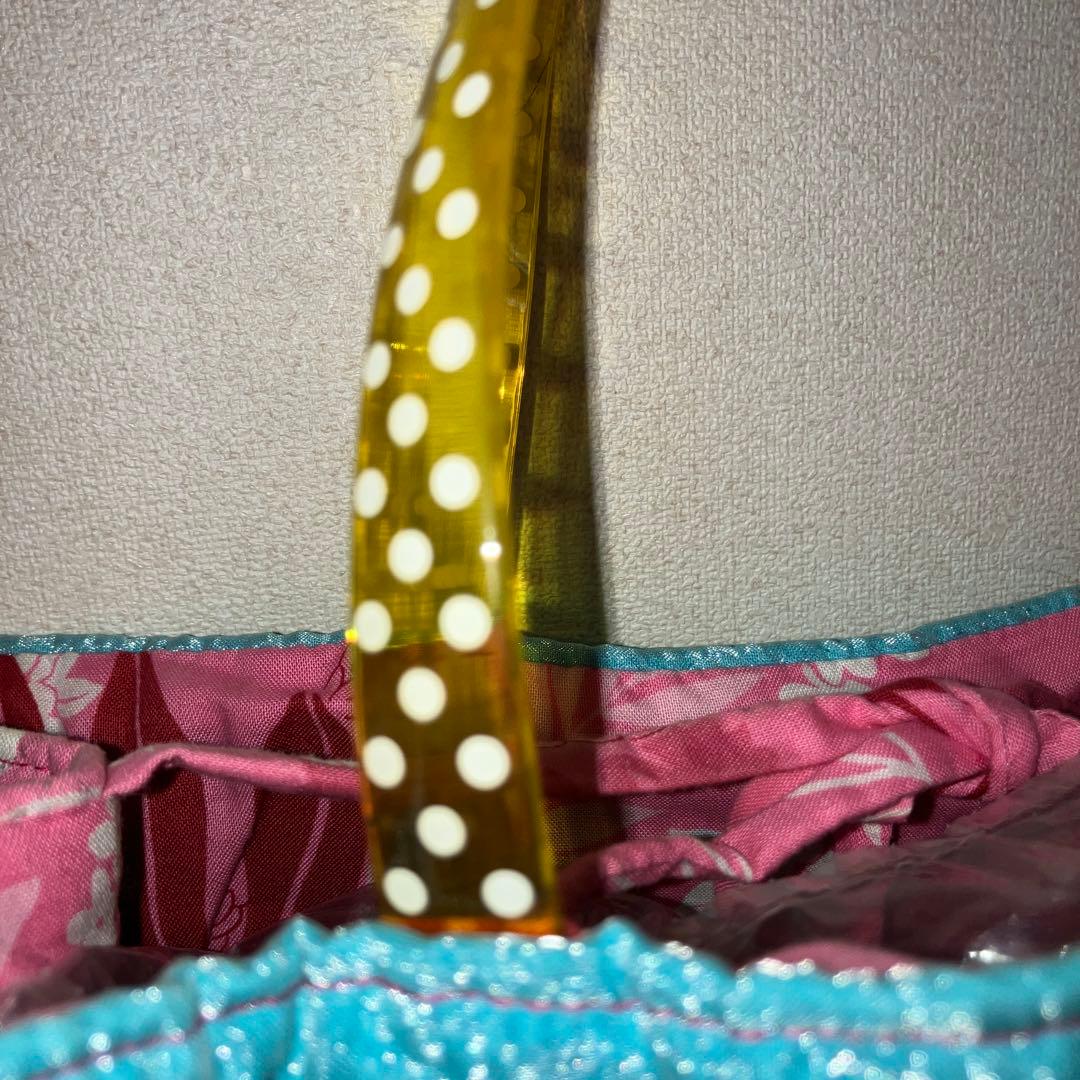 ハワイアンキルト両サイドポケット付きトートバッグ