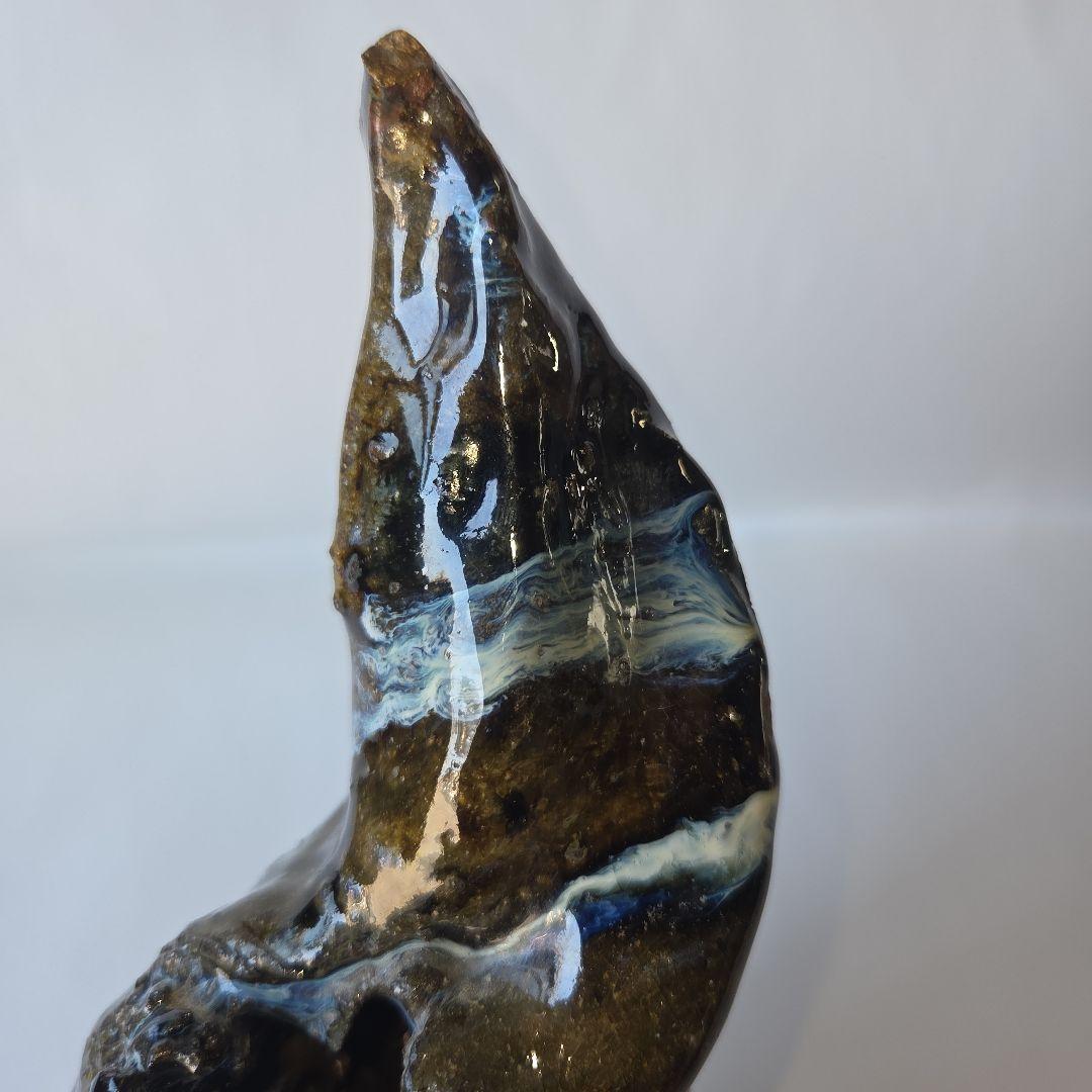 作家物オリジナル一輪挿し(朝鮮唐津) 藁灰釉薬の掛け流しが神秘的‼️