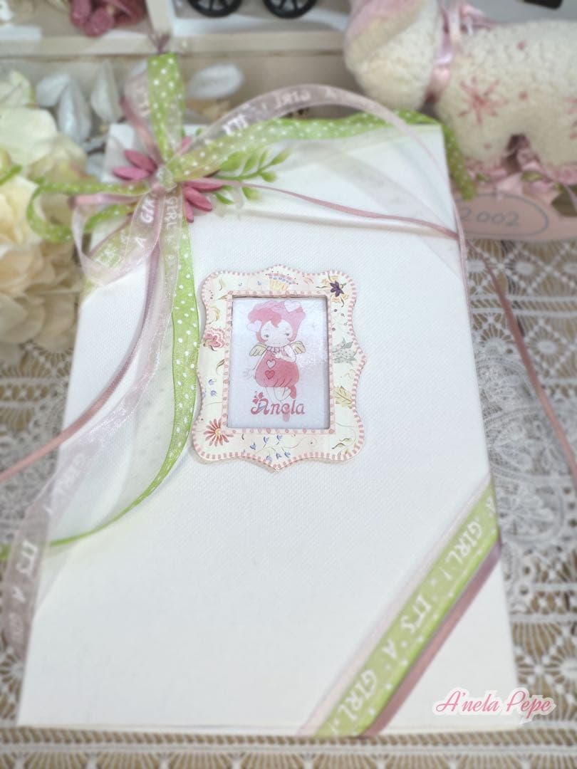 ピンクのBabyクマちゃんぬいぐるみ☆ハンドメイド☆文化人形ちゃんと一緒