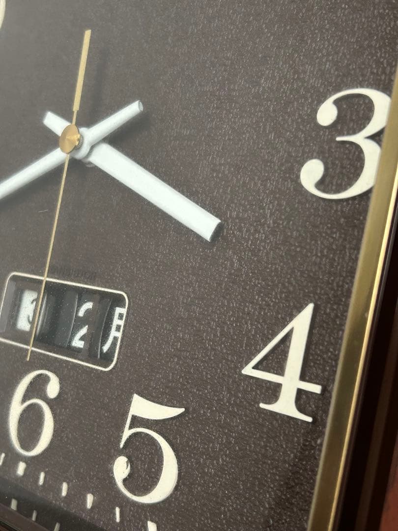 70's　SEIKO　掛け時計　ミッドセンチュリー　ビンテージ　レトロ　木目調