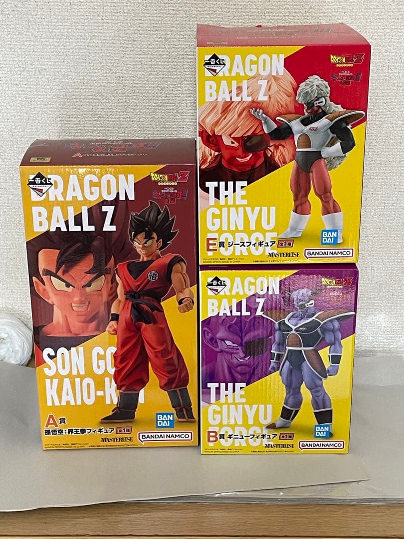 ドラゴンボール一番くじギニュー特戦隊フィギュアセット　界王拳悟空付き