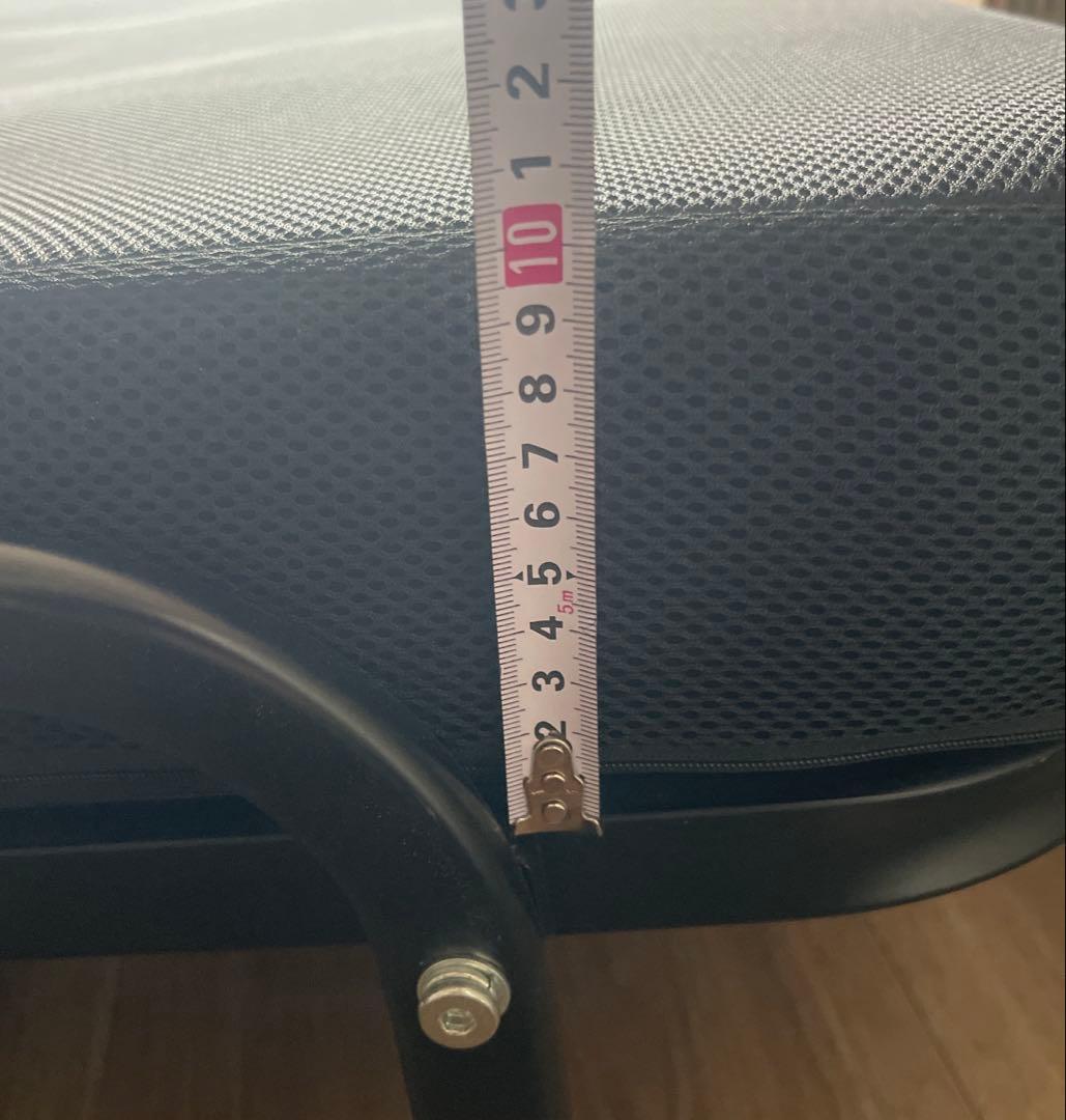 折りたたみメッシュベッド 黒　シングル