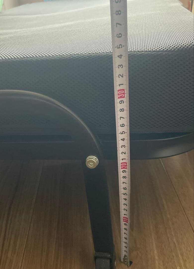 折りたたみメッシュベッド 黒　シングル