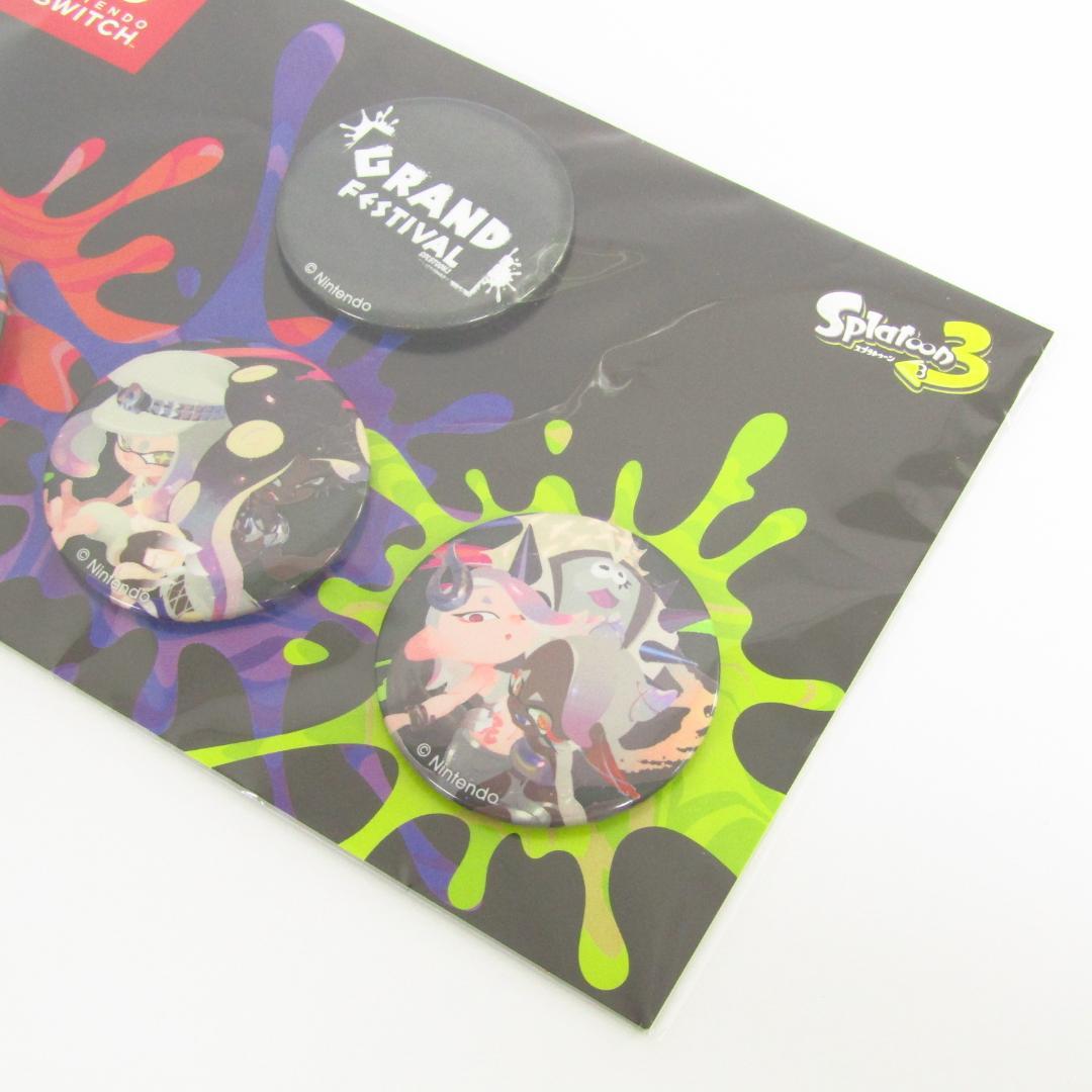 ニンテンドー スプラトゥーン3 グランドフェスティバル 缶バッジ A9385