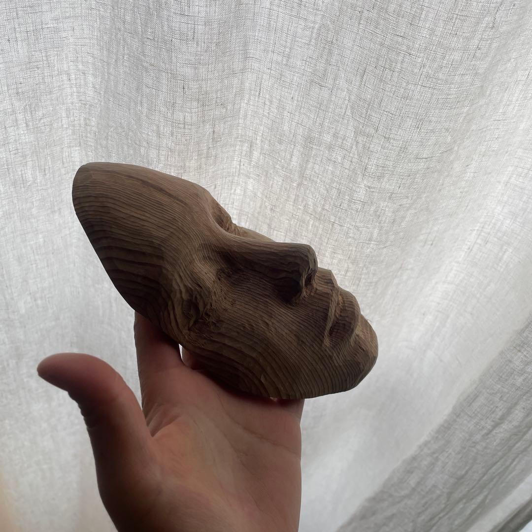 杉　お面　無垢材