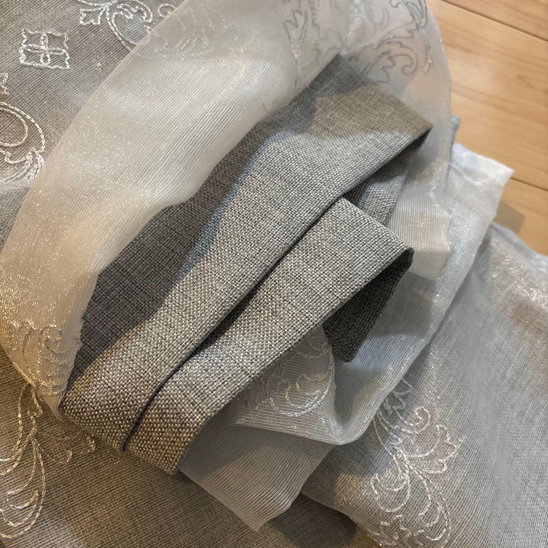 美品　Francfranc ダブルカーテン 135㎝×100 ㎝　2枚セット