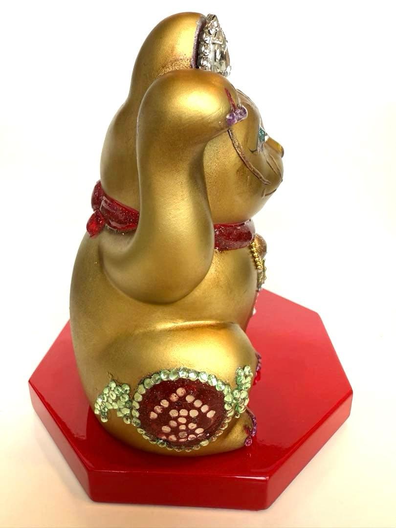 招き猫 デコ スワロフスキー風 金運 開運 商売繁盛 開店祝い