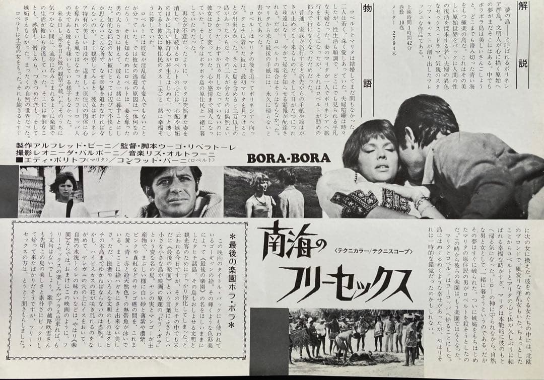 映画チラシ「南海のフリーセックス」