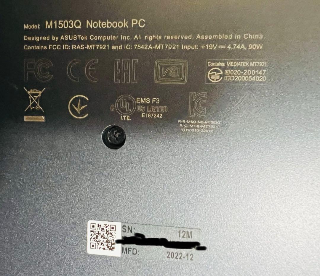 ★高性能★ASUS Ryzen5 5600H Win11/16GB/SSD512